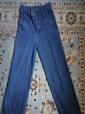Petite studio wide leg jeans